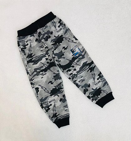 Calça Infantil Moletom Camuflada Cores Diferentes