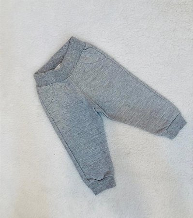 Calça de Bebê em Moletom com Punho Unissex