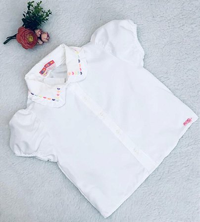 Camisa Infantil Social Feminina Branca da Mon Sucré - Tipinhos Moda  Infantil e Juvenil