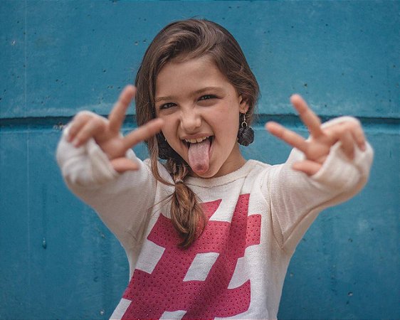 Blusa Juvenil de Hashtang em Moletinho de Manga Longa da Animê