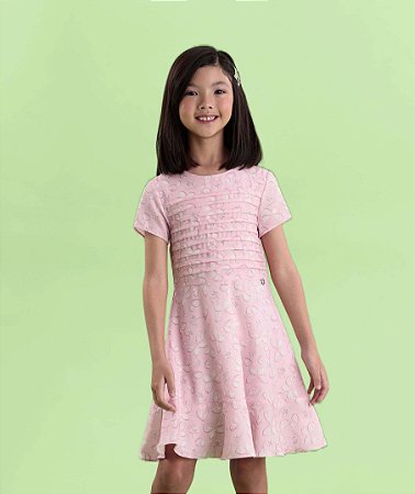 Vestido Infantil de Festa com Borboletas e Mangas da Petit Cherie