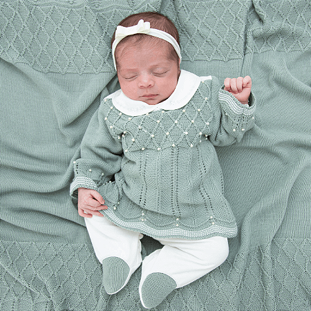 Kit de Maternidade Feminino em Tricô Verde Beth Bebê - Tipinhos Moda  Infantil e Juvenil