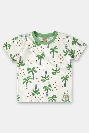 Camiseta Infantil Malha com Linho Coqueiro da Up Baby