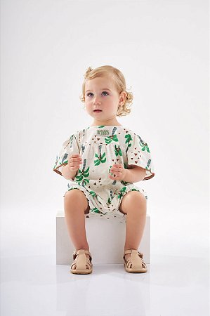 Macacão de Bebê Feminino Moderninho Algodão Up Baby