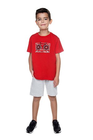 Conjunto Infantil Masculino de Verão com Bermuda