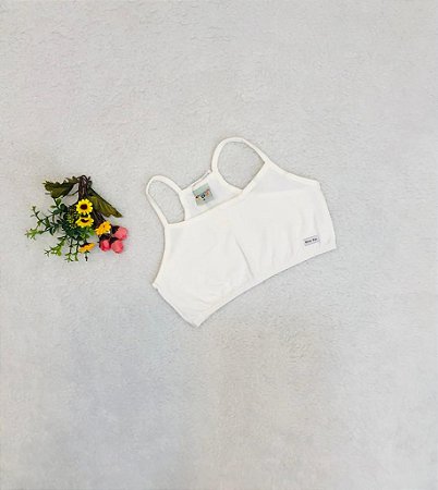 Top Infantil e Juvenil em Cotton Nadador duas Cores