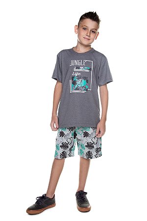 Conjunto Infantil Masculino de Verão com Bermuda