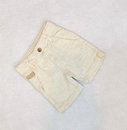 Bermuda de Bebê Masculina em Linho Misto da Tocaia Kids