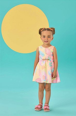 Vestido Infantil Casual Floral Fresquinho da Mon Sucré