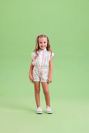 Conjunto Infantil Feminino com Shorts da Petit Cherie