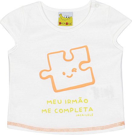 Blusa Feminina de Verão Off White Manga Curta