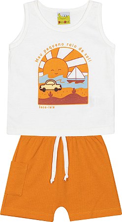 Conjunto de Infantil Masculino de Verão com Regata
