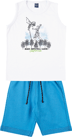 Conjunto Infantil Masculino de Verão com Regata Duas cores