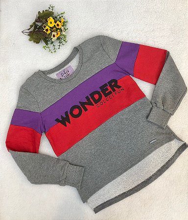 Blusa Infantil Moletom Fechado com Stretch da Colcci