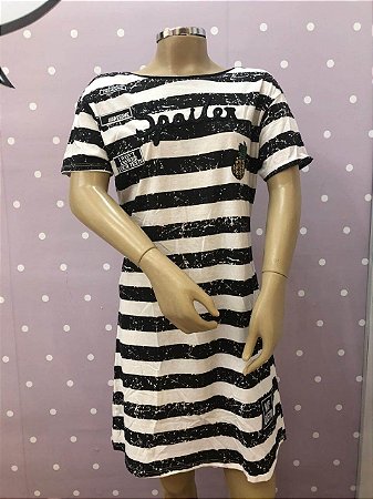 Vestido Juvenil Casual  Listras Largas Authoria