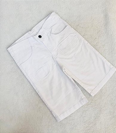 Bermuda Infantil Arrumada de Sarja Branca da Have Fun