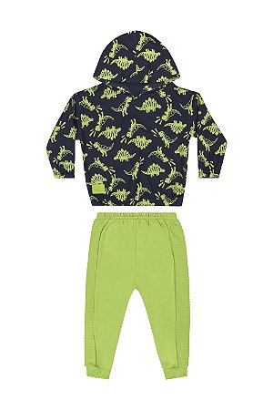 Conjunto Infantil e de Bebê de Frio Dinossauro Neon da Quimby
