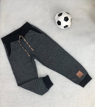 Calça de Moletom Juvenil e Infantil de Frio com Punho