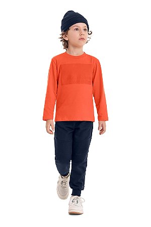 Camiseta Infantil Masculina Manga Longa da Quimby