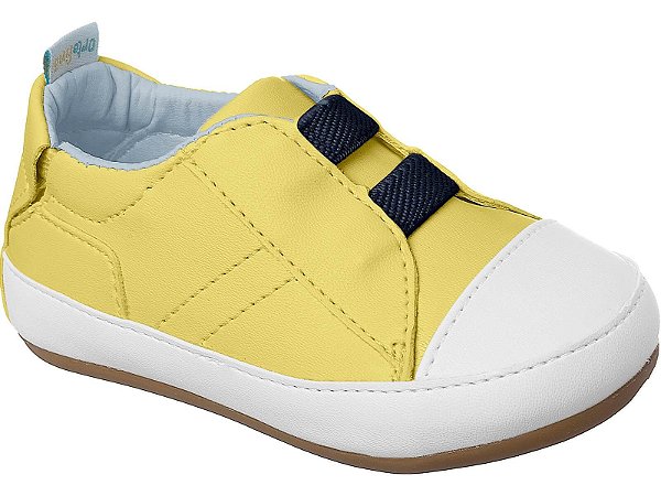 Sapato Infantil Masculino Amarelo Fechado Antiderrapante