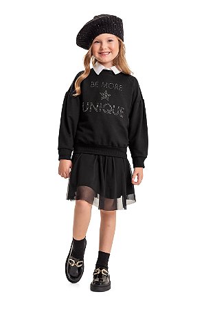 Conjunto Infantil Casual Preto Moderninho da Quimby
