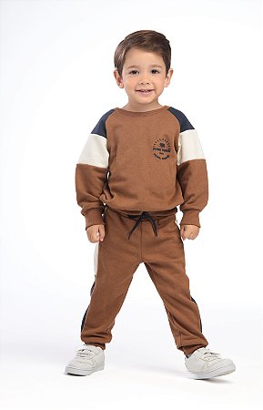 Conjunto Infantil de Frio Masculino Moletom Piquet