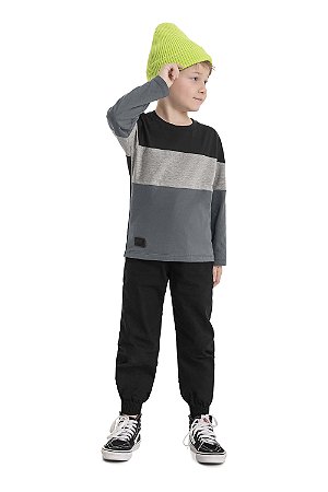 Camiseta Infantil Masculina Manga Longa da Quimby