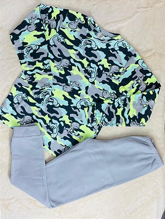 Pijama Infantil de Frio Calça Comprida em Soft Quentinho