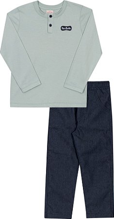 Conjunto Infantil de Frio Masculino com Calça Jeans