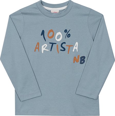 Camiseta Infantil de Frio Masculina 100% Artista