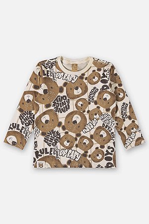 Camiseta Infantil de Frio Algodão Ursos da Up Baby