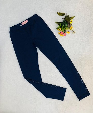 Legging Infantil Cotton Brilhos nas Laterais da Pituchinhus