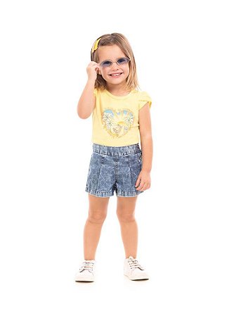 Blusa Infantil Feminina Cotton Cores Diferentes