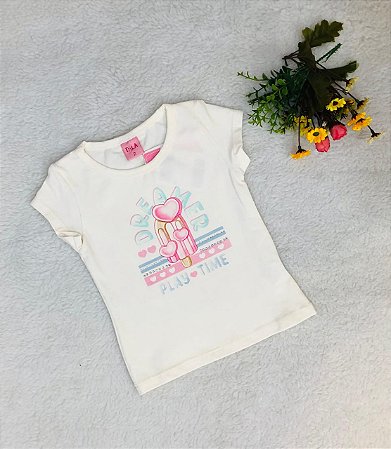 Blusa Infantil Feminina Cotton Cores Diferentes