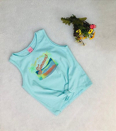 Blusa Infantil Feminina de Verão Modelo Regata