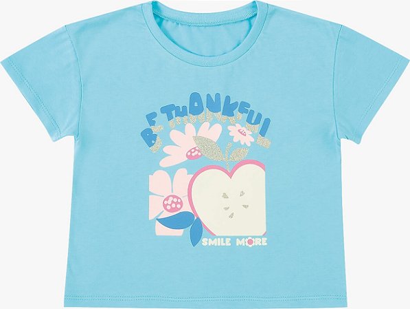 Blusa de Infantil Feminina de Verão Manga Curta