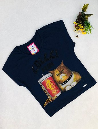 Blusa Infantil Feminina Manga Curta Colcci Fun