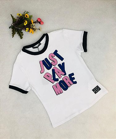 Blusa Juvenil Algodão Mangas Curtas da Vanilla Cream