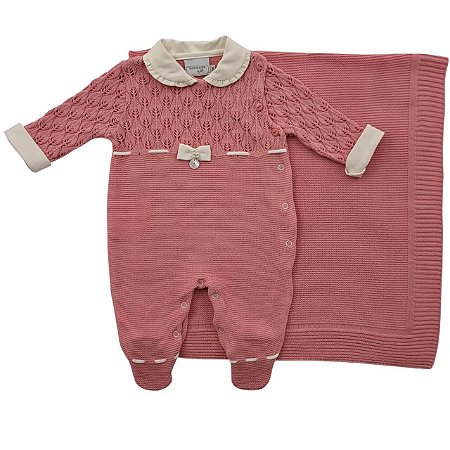 Kit de Maternidade Feminino Salmão da Malharia Noruega