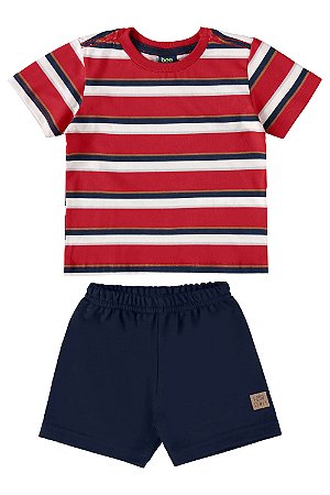 Conjunto de Bebê da Bee Loop Bermuda Fresquinho