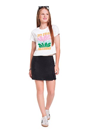 Blusa Juvenil da Gloss Manga Curta Modelo T-Shirt