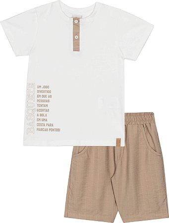 Conjunto Infantil Masculino Gola Padre Bermuda Arrumado