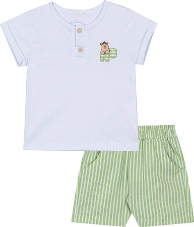 Conjunto Infantil Masculino Gola Padre Bermuda Arrumado