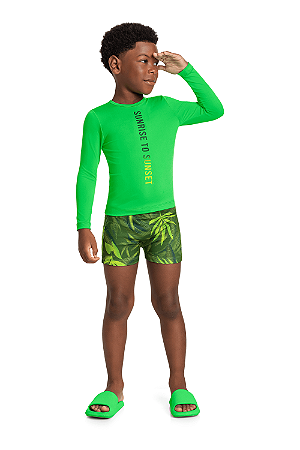 Conjunto Infantil Masculino de Praia  da Quimby com Proteção UV