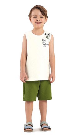 Conjunto Infantil Masculino de Verão com Camiseta Regata