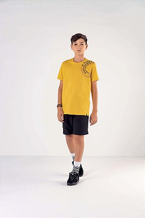 Camiseta Juvenil Masculina Malha de Algodão duas Cores