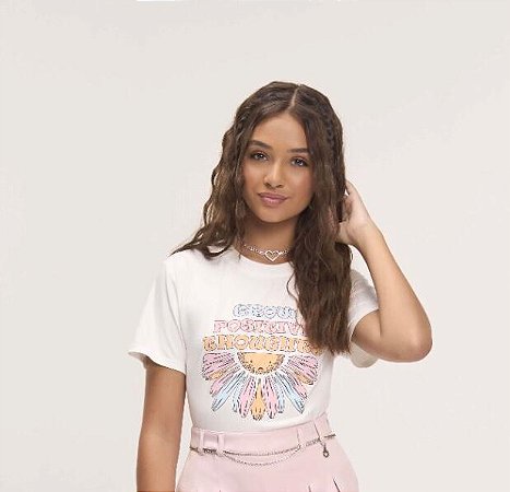 Blusa Juvenil Feminina Bobbylulu T-Shirt Beija Cós