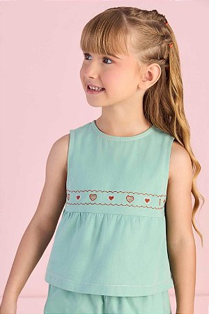 Conjunto Feminino Infantil da Mon Sucré Shorts Arrumadinho