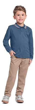 Camiseta Infantil Masculina da Quimby Polo Piquet