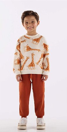 Conjunto Infantil de Menino da Up Baby  Estampa Girafas